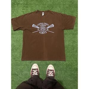 Vintage GAP Central County Lacrosse League Brown T-Shirt